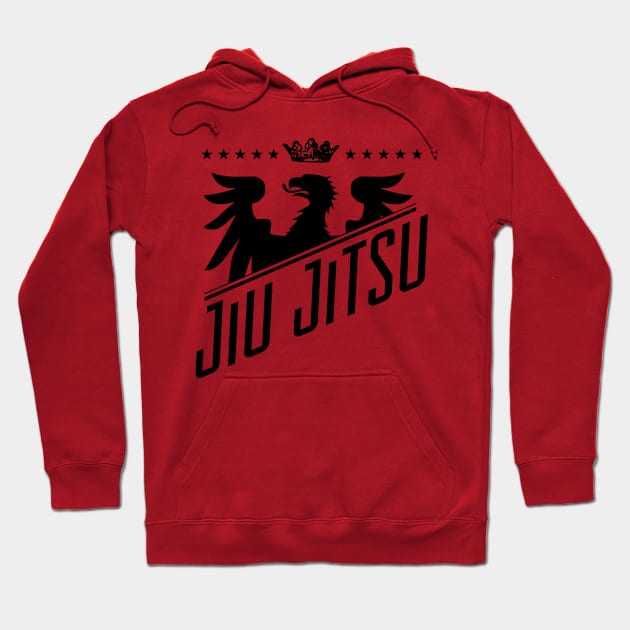 Eagle Jiu Jitsu Dark Hoodie by ThreadsMonkey